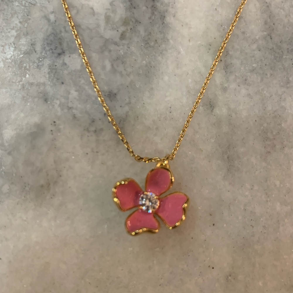 Kate Spade Freshly Picked Mini Pendant in Pink and Gold